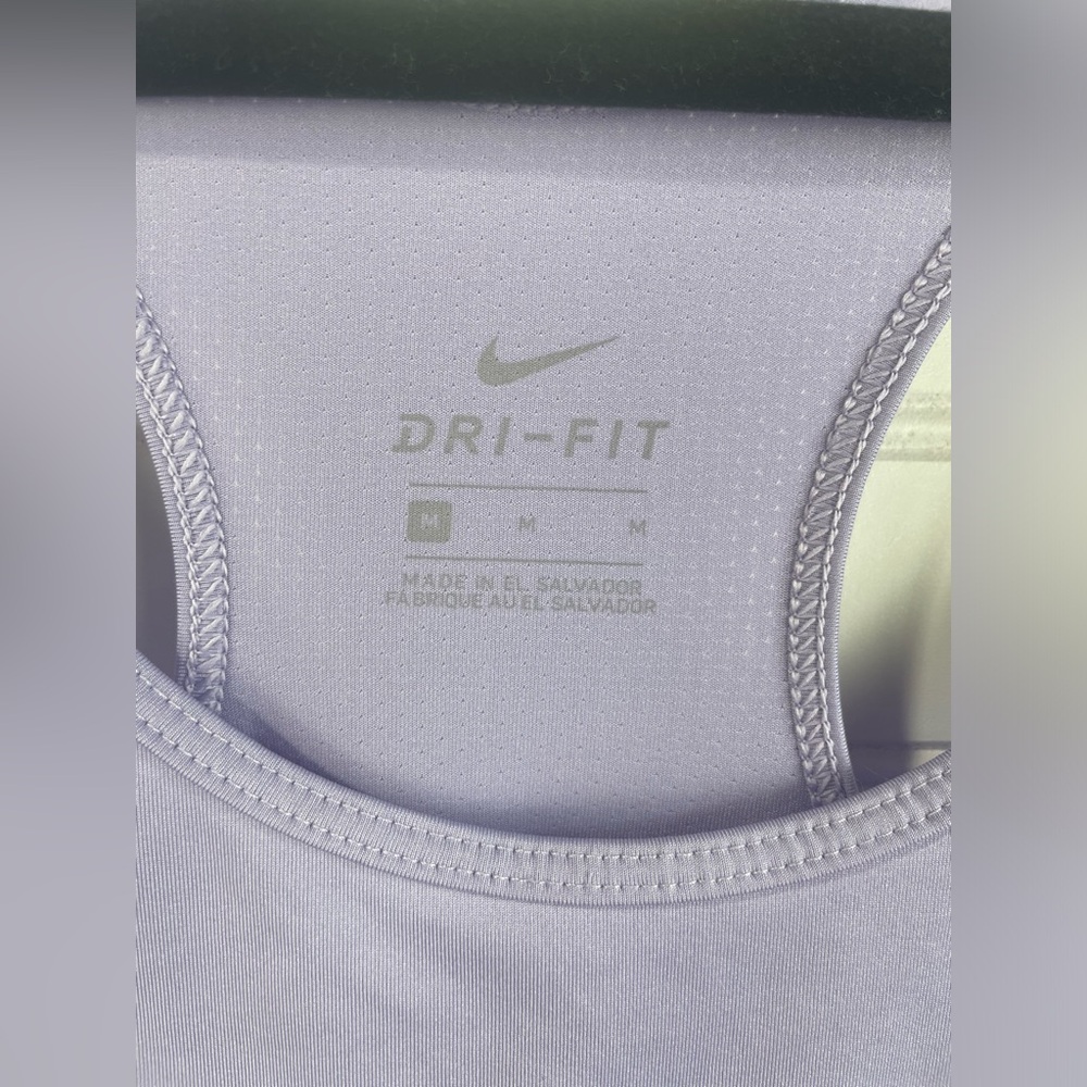 Nike Lavender Athletic Racerback Mesh Fitted Tank Top Medium Women’s EUC - Picture 6 of 8
